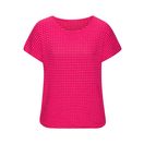 Vivance Kurzarmshirt aus strukturierter Strickqualität mit Gummizug im Bund