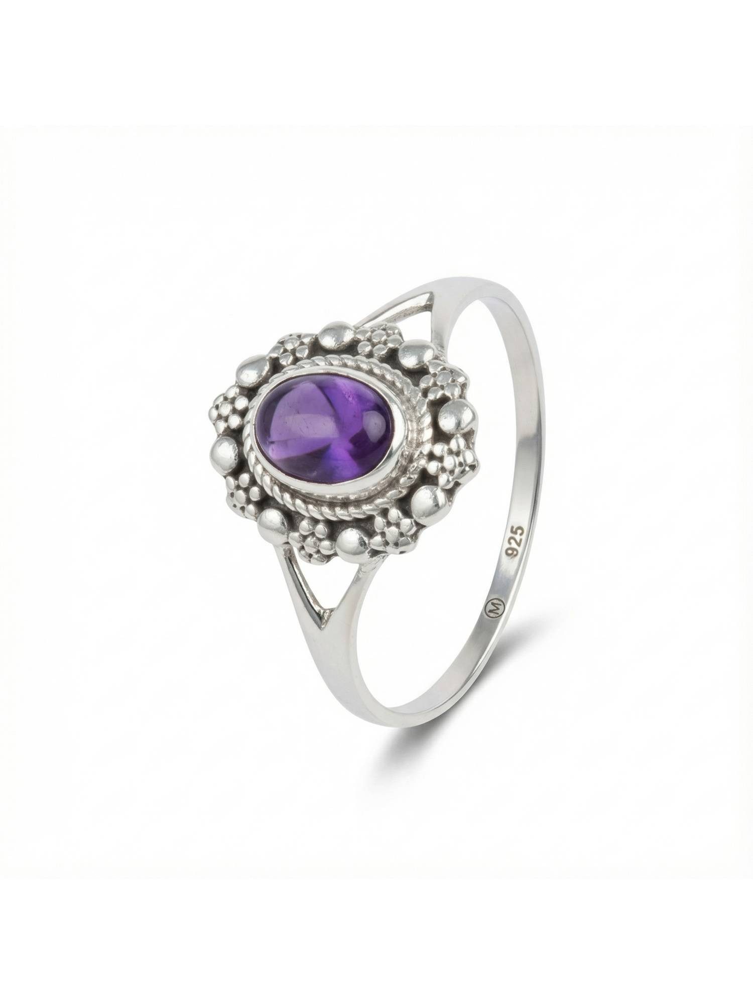 Silberring BUKUR aus 925 Silber mit Amethyst