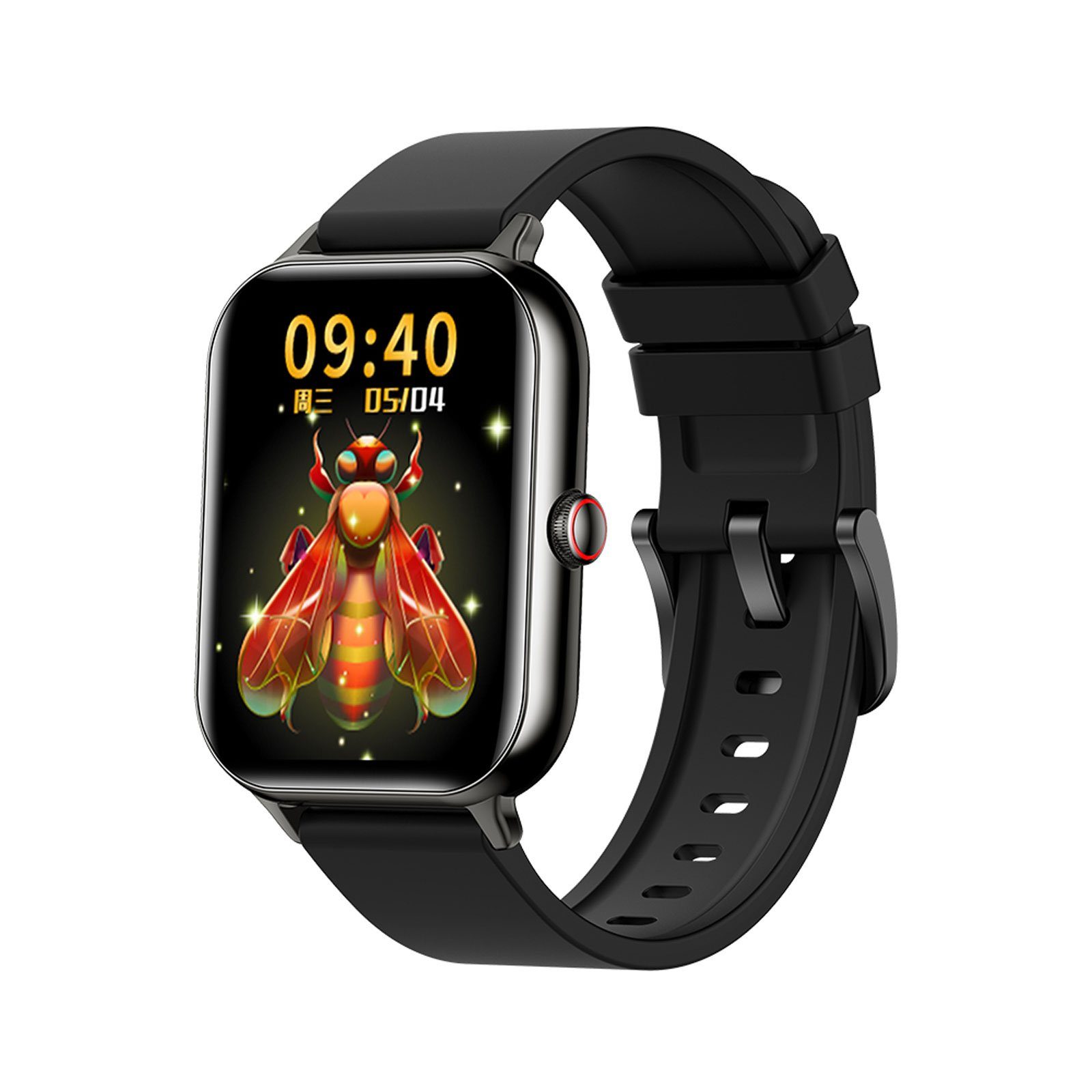 OKWISH Damen Herren Smart Watch Sportuhr Armbanduhr Fitness Uhr Uhren Tracker Smartwatch (1,91 Zoll) Sportuhr mit 100+ Sportmodi, Touchscreen, IP68 Wasserdicht, Bluetooth Anrufe, iOS/Android, mit Pulsmesser Schrittzähler Schlafmonitor Aktivitätstracker
