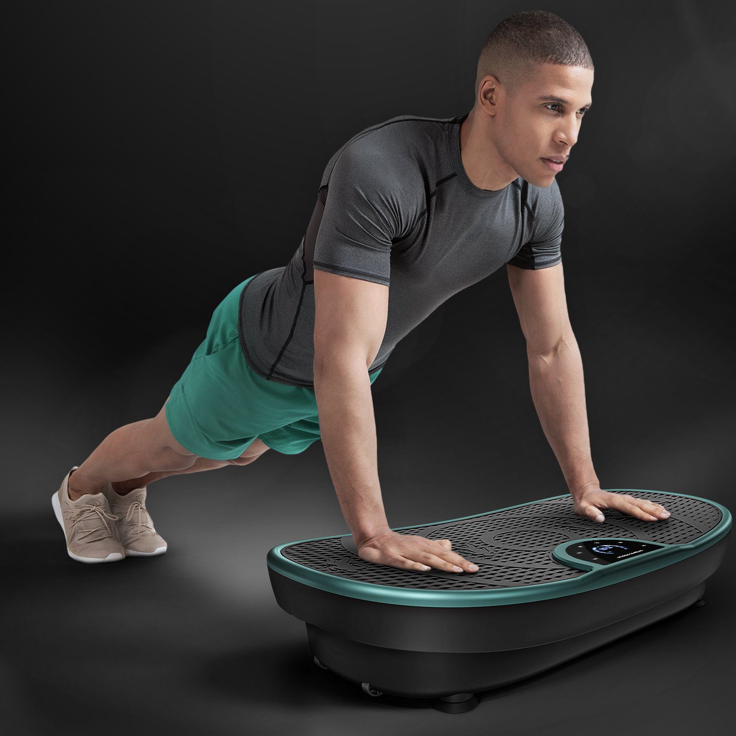 Sportstech Vibrationsplatte VP250, Curved Design, 200W Motor, LED-Display