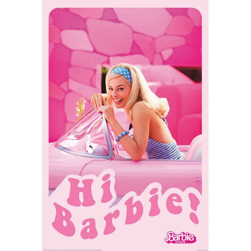 PYRAMID Poster Barbie Poster Movie Hi Barbie! Margot Robbie, Car 61 x 91,5 cm