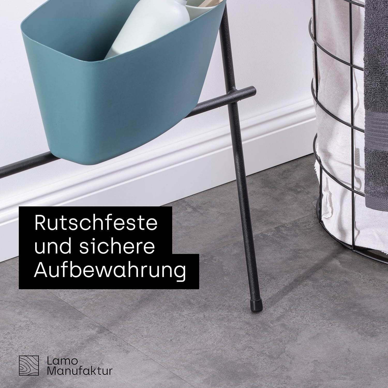 HOLZBRINK Handtuchleiter LLS Handtuchhalter Handtuchständer, pulverbeschichtet, Industriestahl, massive Ausführung – Bild 4 von 5
