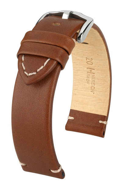 HIRSCH-Armband Uhrenarmband HIRSCH Herren Uhrenarmband Kalbsleder Modell Ranger Stegbreite 22 mm, Retro-Stil