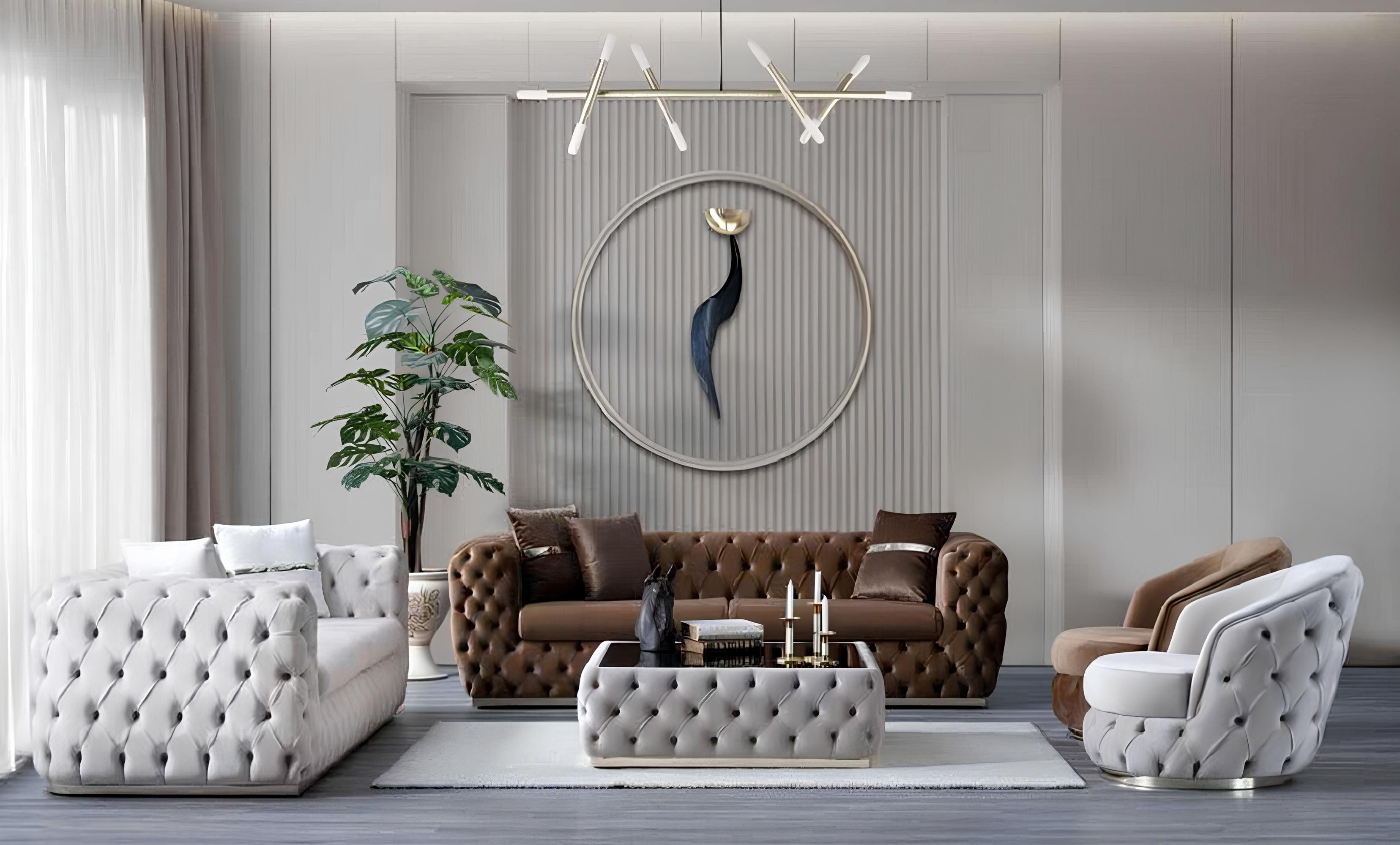 JVmoebel Couchtisch Luxus Chesterfield Couchtisch Textilmöbel günstig online kaufen