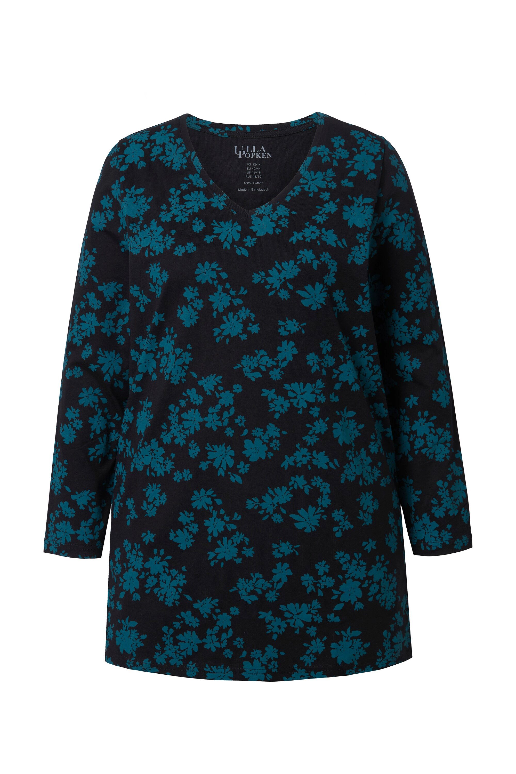Ulla Popken Longshirt Longshirt Blüten A-Linie günstig online kaufen
