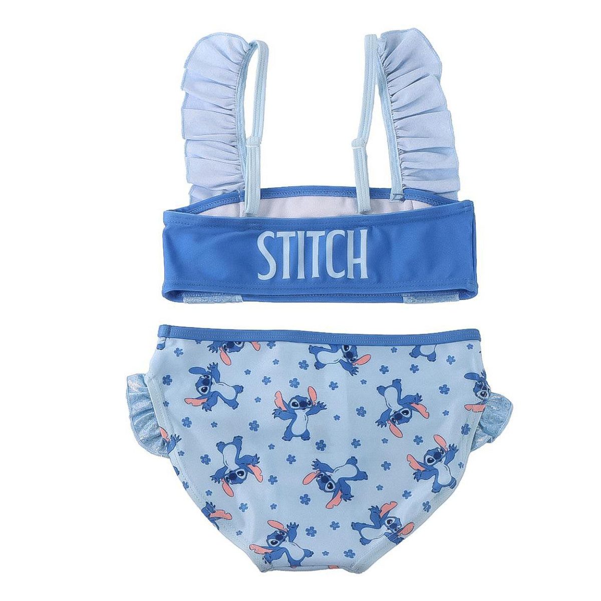 Disney Balconette-Bikini Stitch Mädchen Bikini mit Fanmotiv für Sommer und Urlaub