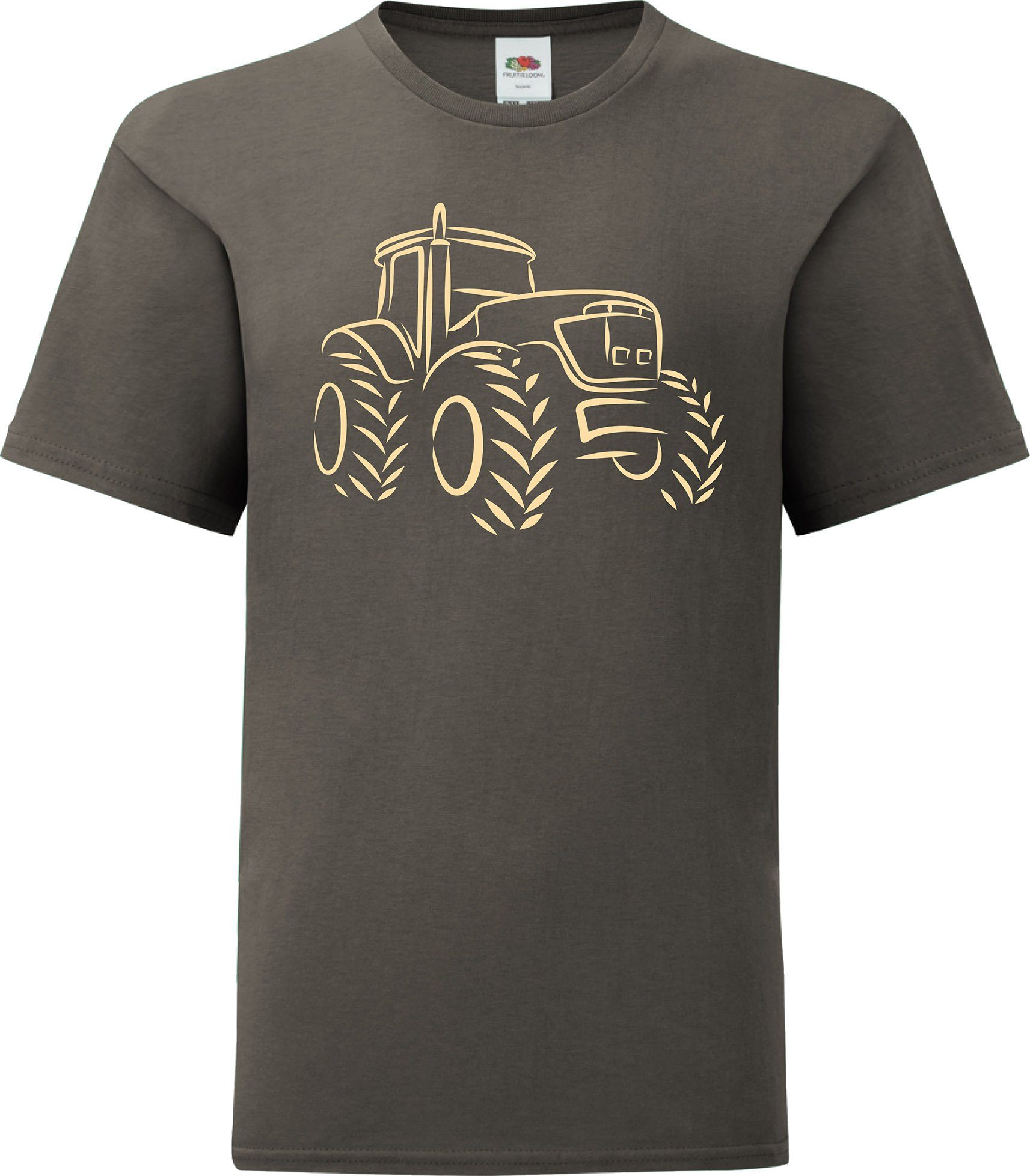 Baddery Print-Shirt Kinder T-Shirt: "Traktor" - Trecker - Bauernhof Shirt, hochwertiger Siebdruck, aus Baumwolle