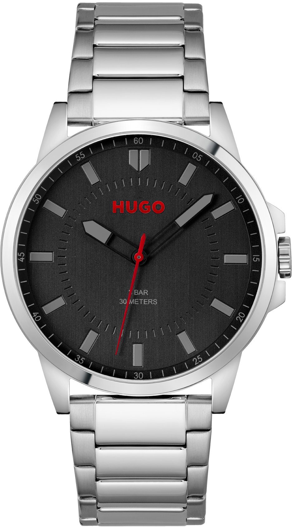 HUGO Quarzuhr #FIRST, 1530246, Armbanduhr, Herrenuhr, Mineralglas, anlog