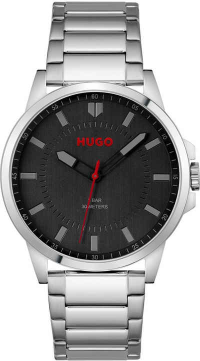 HUGO Quarzuhr #FIRST, 1530246, Armbanduhr, Herrenuhr, Mineralglas, anlog