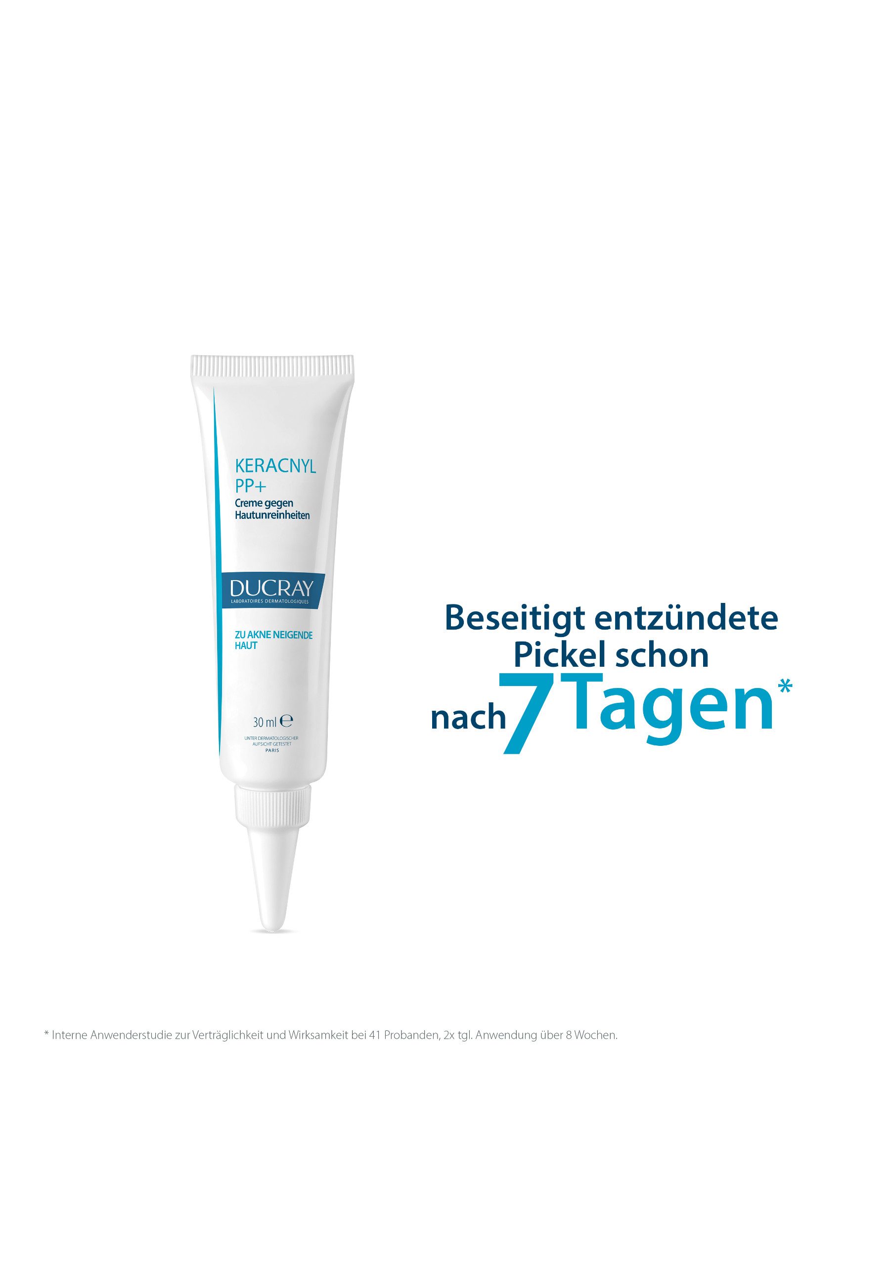 Ducray Gesichtspflege KERACNYL PP+ Creme gegen Hautunreinheiten, talgregulierende Pflege bei zu Akne neigender Haut