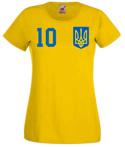 Couples Shop T-Shirt »Ukraine Damen T-Shirt« mit trendigem Motiv