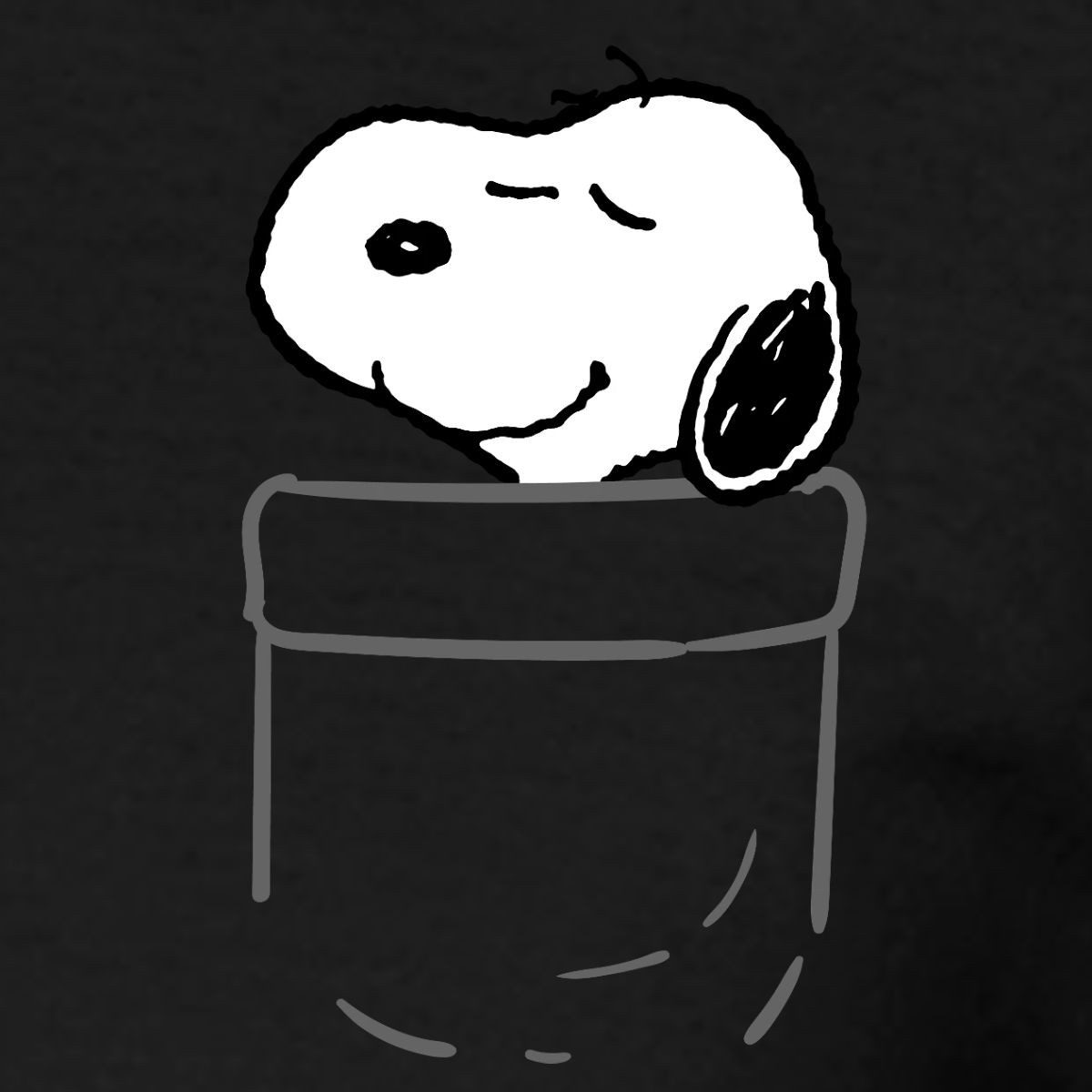 Spreadshirt T-Shirt Peanuts Snoopy In A Pocket Taschen-Design Männer T-Shirt (1-tlg)