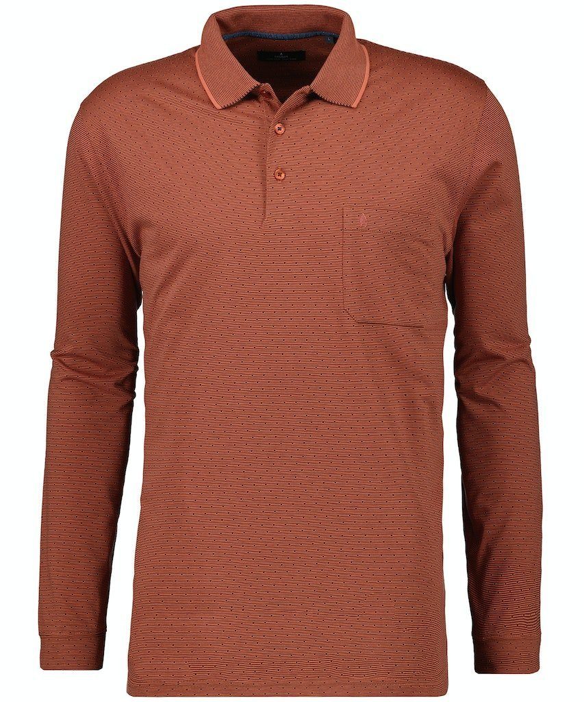 RAGMAN T-Shirt Ragman / He.Polo / Polo LS with dots 543 TERRA