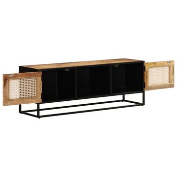 vidaXL TV-Schrank TV-Schrank 110x30x40 cm Raues Massivholz Mango & Eisen (1-St)