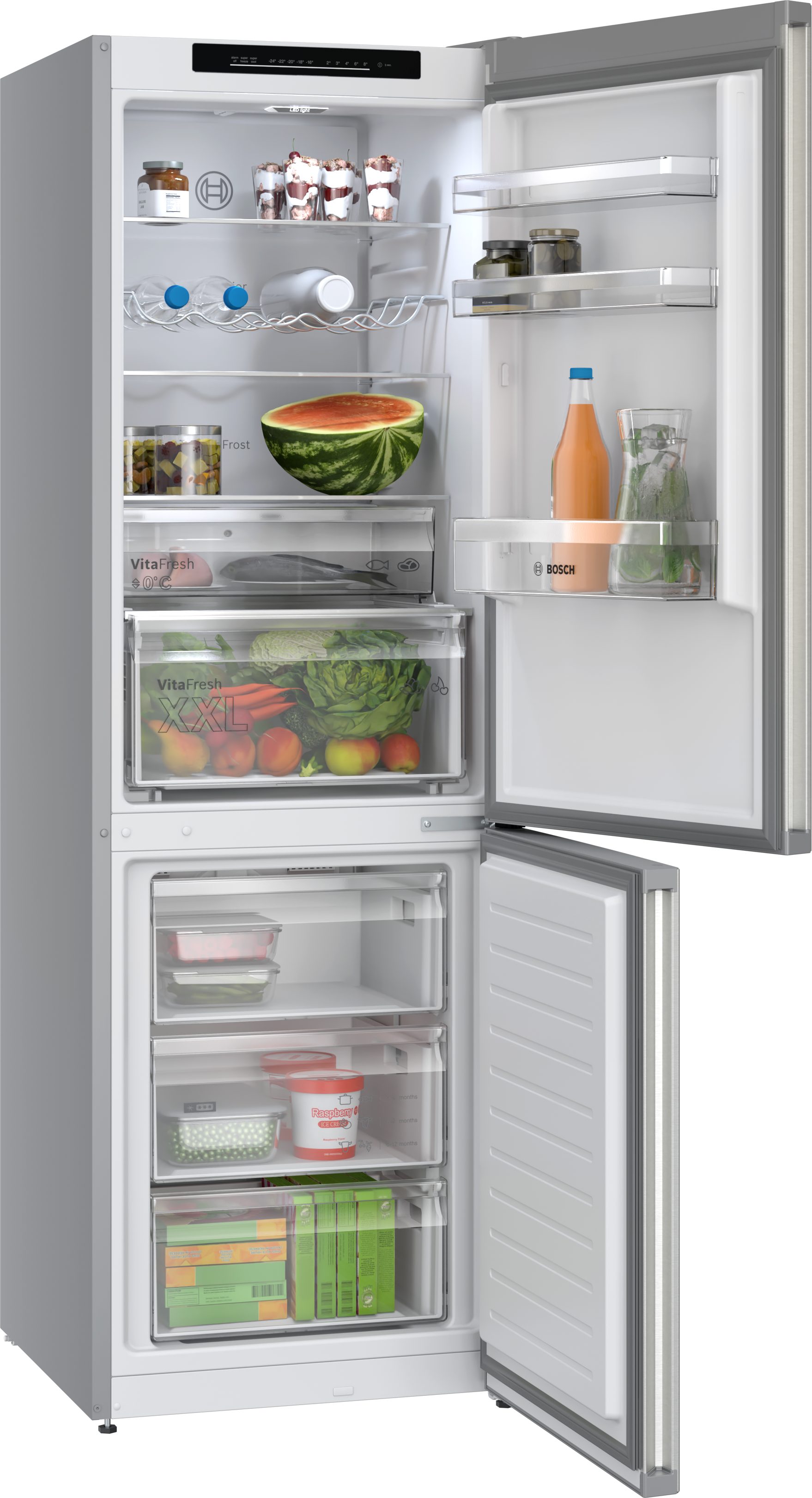 BOSCH Kühl-/Gefrierkombination Serie 4 KGN362LAF, 186 cm hoch, 60 cm breit, Länger frisch dank VitaFresh XXL & kein Abtauen mehr – Bild 2 von 5