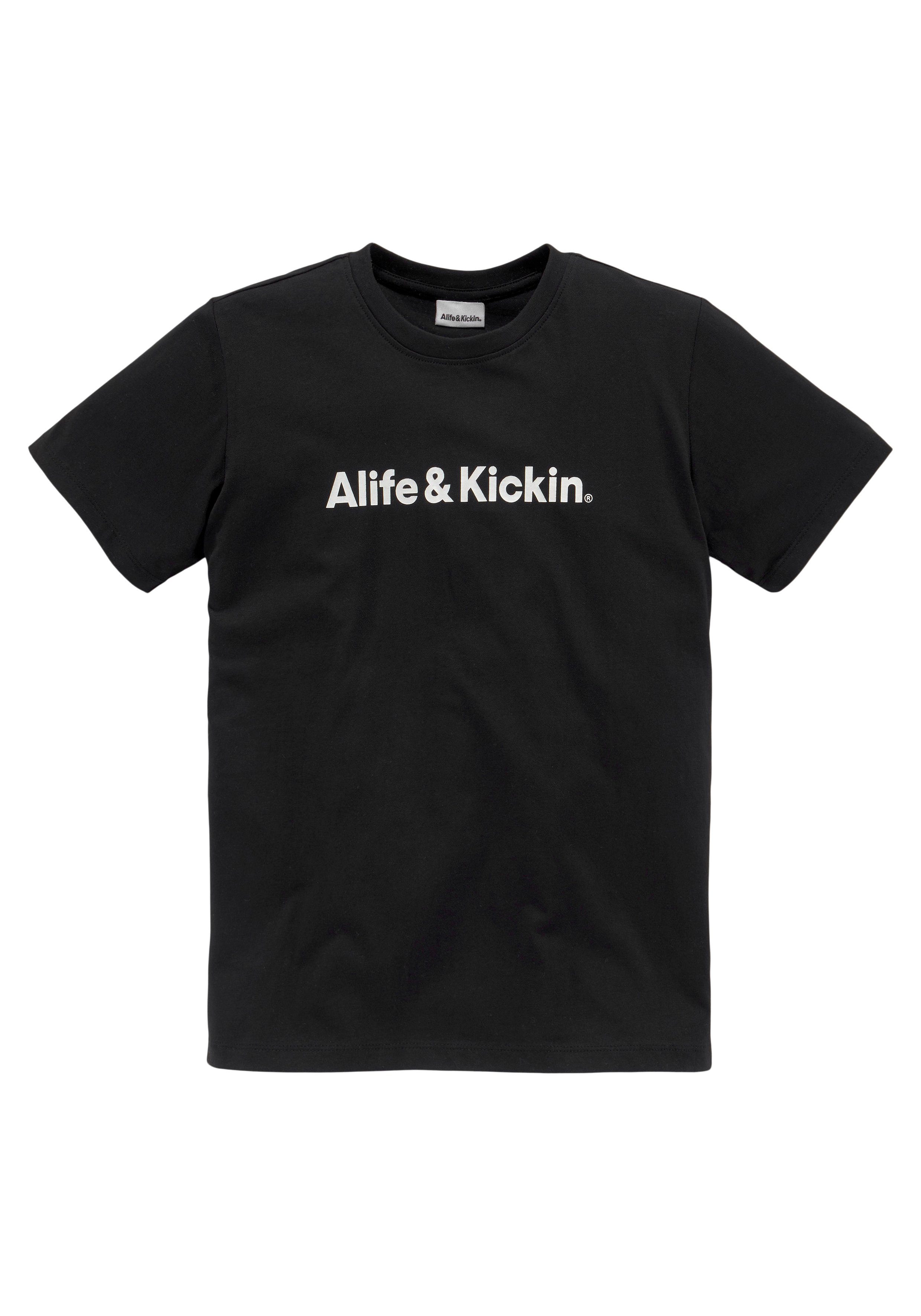 Alife & Kickin T-Shirt Kids. MARKE! Logo-Print, NEUE Alife&Kickin für