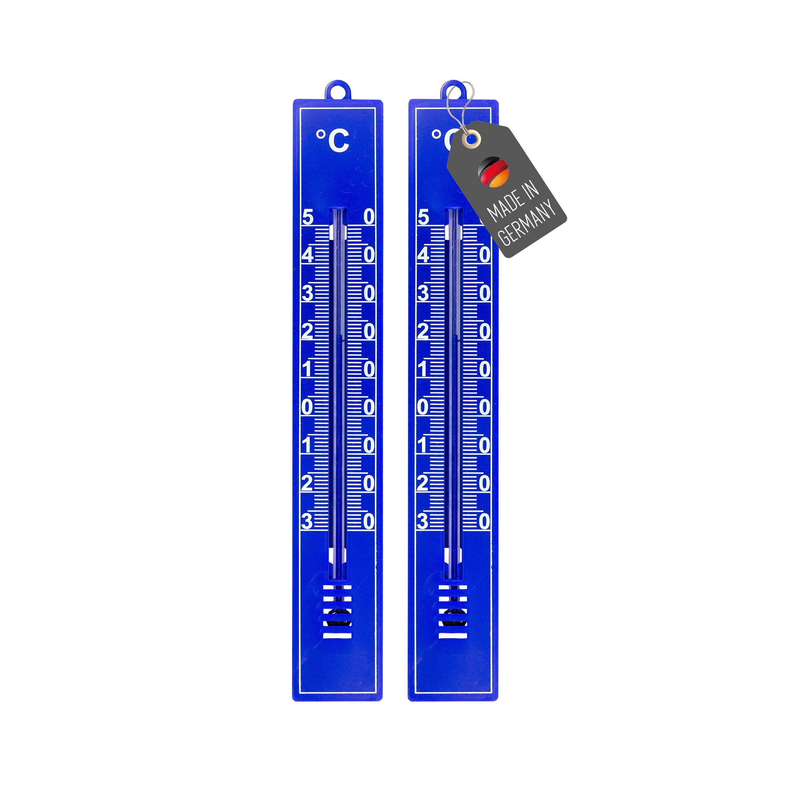 Lantelme Raumthermometer Analoges Thermometer 17 cm Innen Außenthermometer, 2-tlg., Gartenthermometer, Deutsche Herstellung, -30 bis 50°C