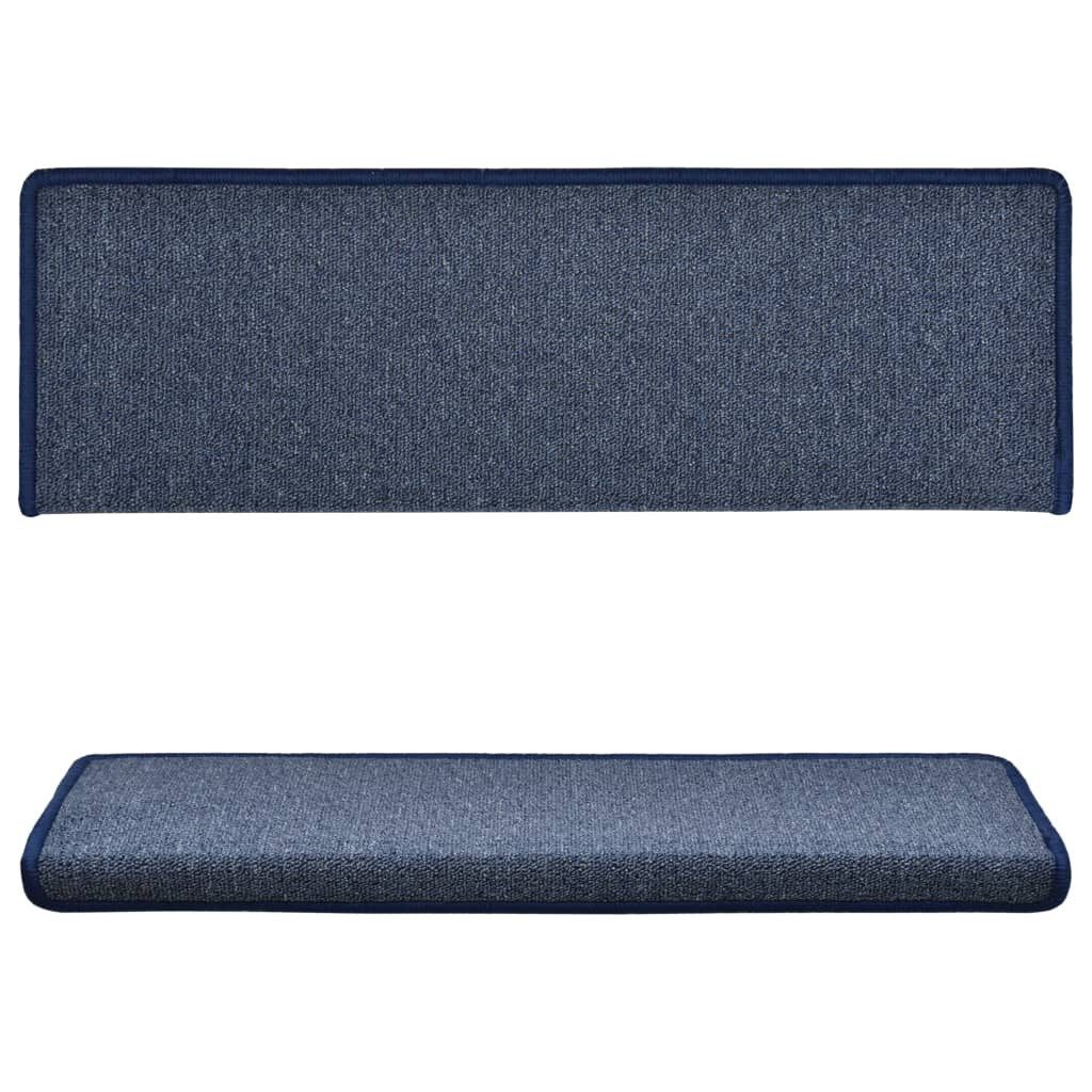 Stufenmatte 65 x 21 x 4 cm Teppich-Treppenstufen 15 Stk 65x25 cm Blau