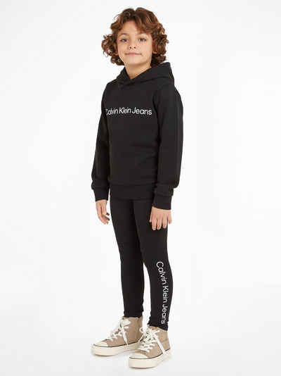 Calvin Klein Jeans Langarmshirt & Leggings INST.LOGO RLX.HOODIE LEGGING SET für Kinder bis 16 Jahre
