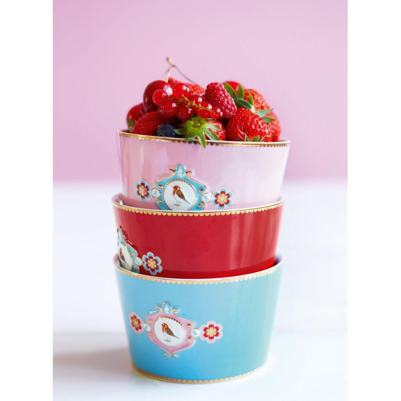 PiP Studio Tasse Henkelbecher Medallion Love Birds Stripes Rot-Pink (Groß) – Bild 5 von 5