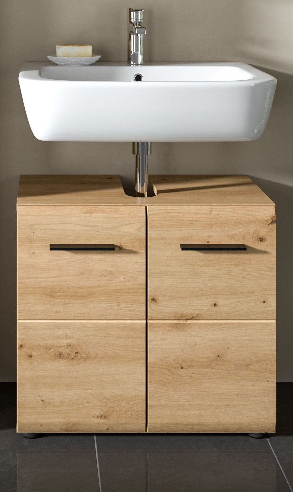 Inn.Furn Waschbeckenunterschrank Cover (Waschtisch Unterschrank in Eiche Ar günstig online kaufen