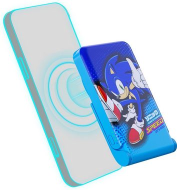 OTL Sonic the Hedgehog – Let's Roll – kabellose magnetische Powerbank, faltbarer Telefonständer – 5000 mAh – USB-C