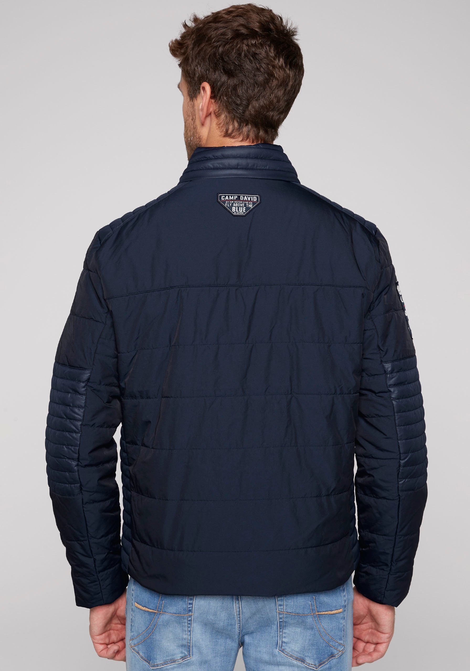 CAMP DAVID Outdoorjacke mit Windbreaker-Bündchen navy im frozen Ärmel