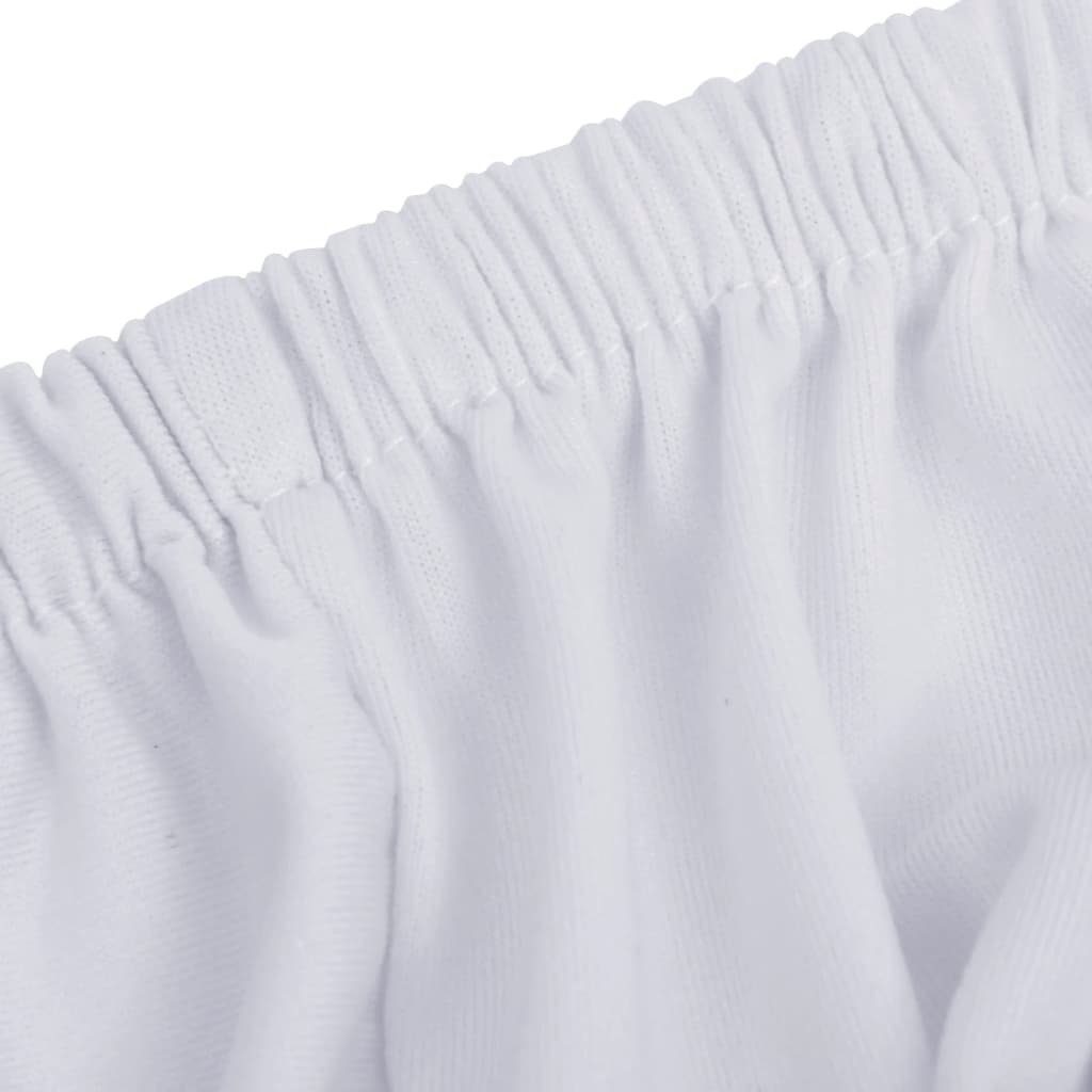 Weiß Hussen-Set furnicato 4-Sitzer Polyester-Jersey, Stretch Sofahusse