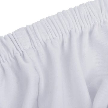 Hussen-Set Stretch Sofahusse 4-Sitzer Weiß Polyester-Jersey, furnicato