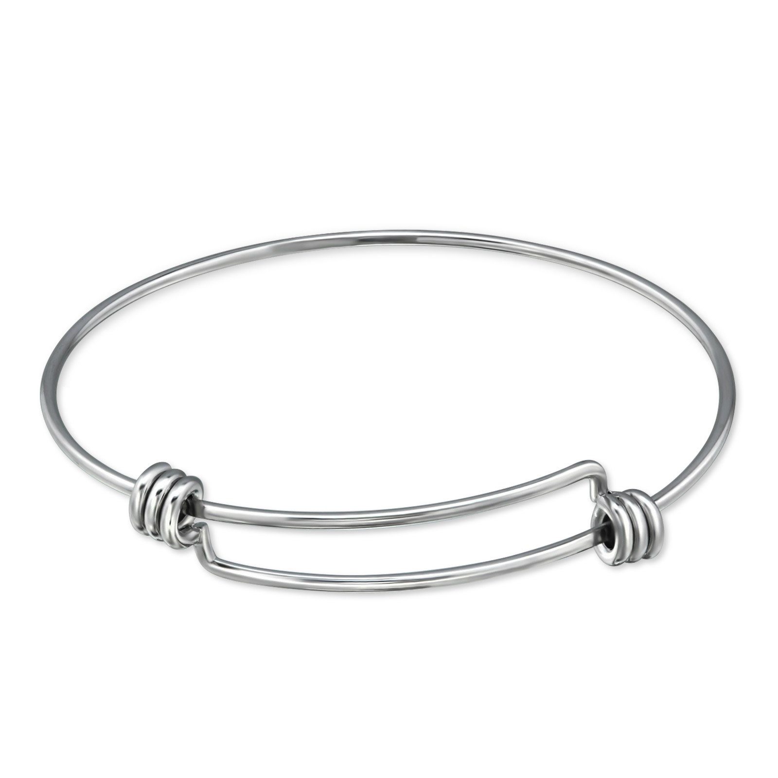 Bracelet Armreif Silber Armband Design 1-tlg), Edelstahl aus Armreif, BUNGSA Armschmuck Damen (1 Draht