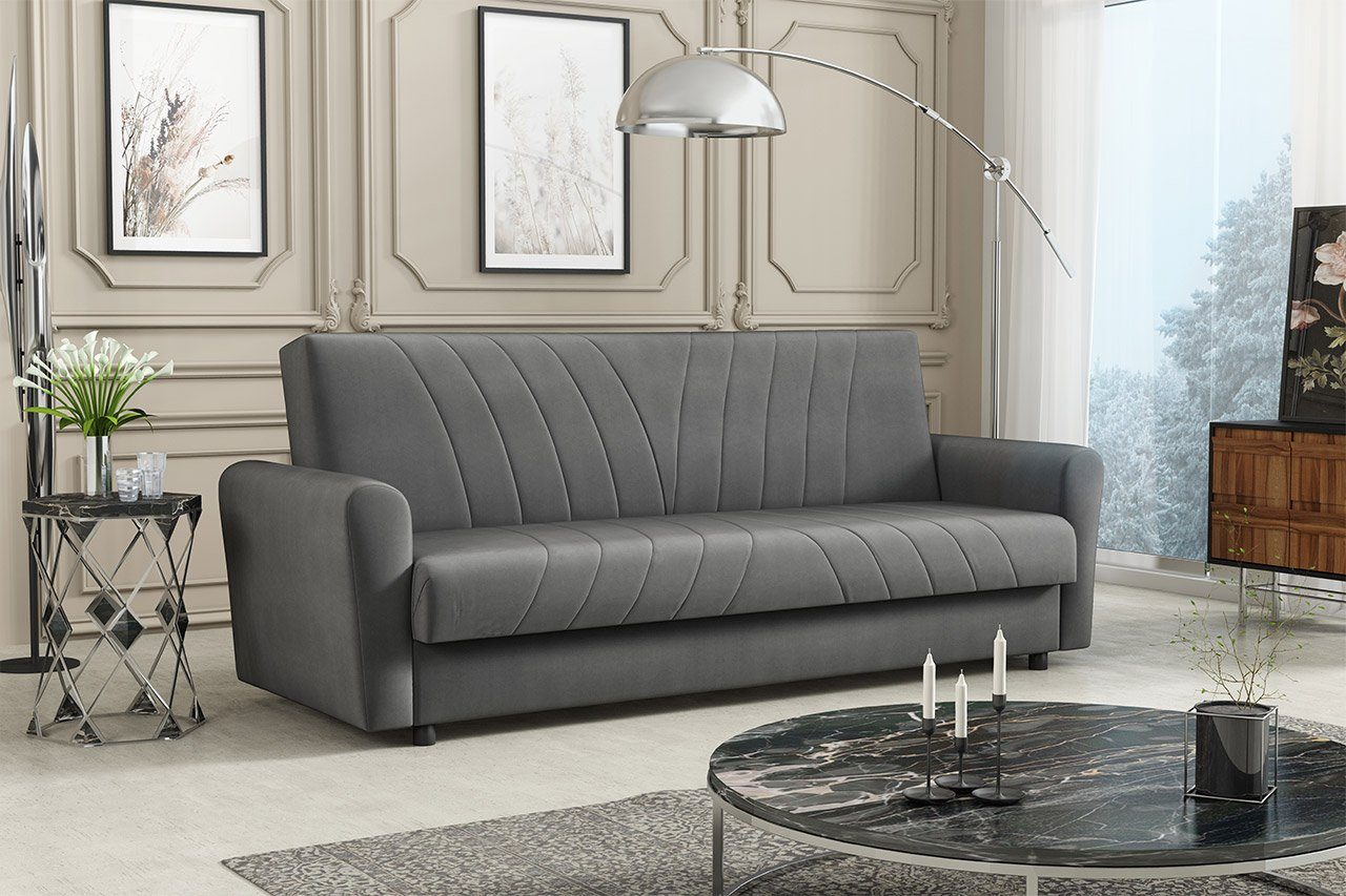 MIRJAN24 Schlafsofa Lea, mit Bettkasten und Schlaffunktion, Lounge Couch, Bettsofa