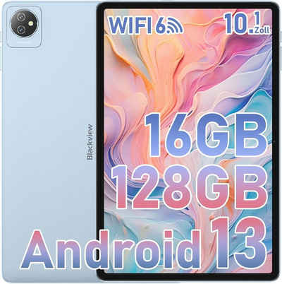 blackview Tab70 WiFi, 16(8+8) GB RAM (1TB TF), Tablet (13", 128 GB, Android 13, HD+ Display Quad-Core 6580mAh Akku 5MP Kamera, 3,5mm Klinke/Google GMS)