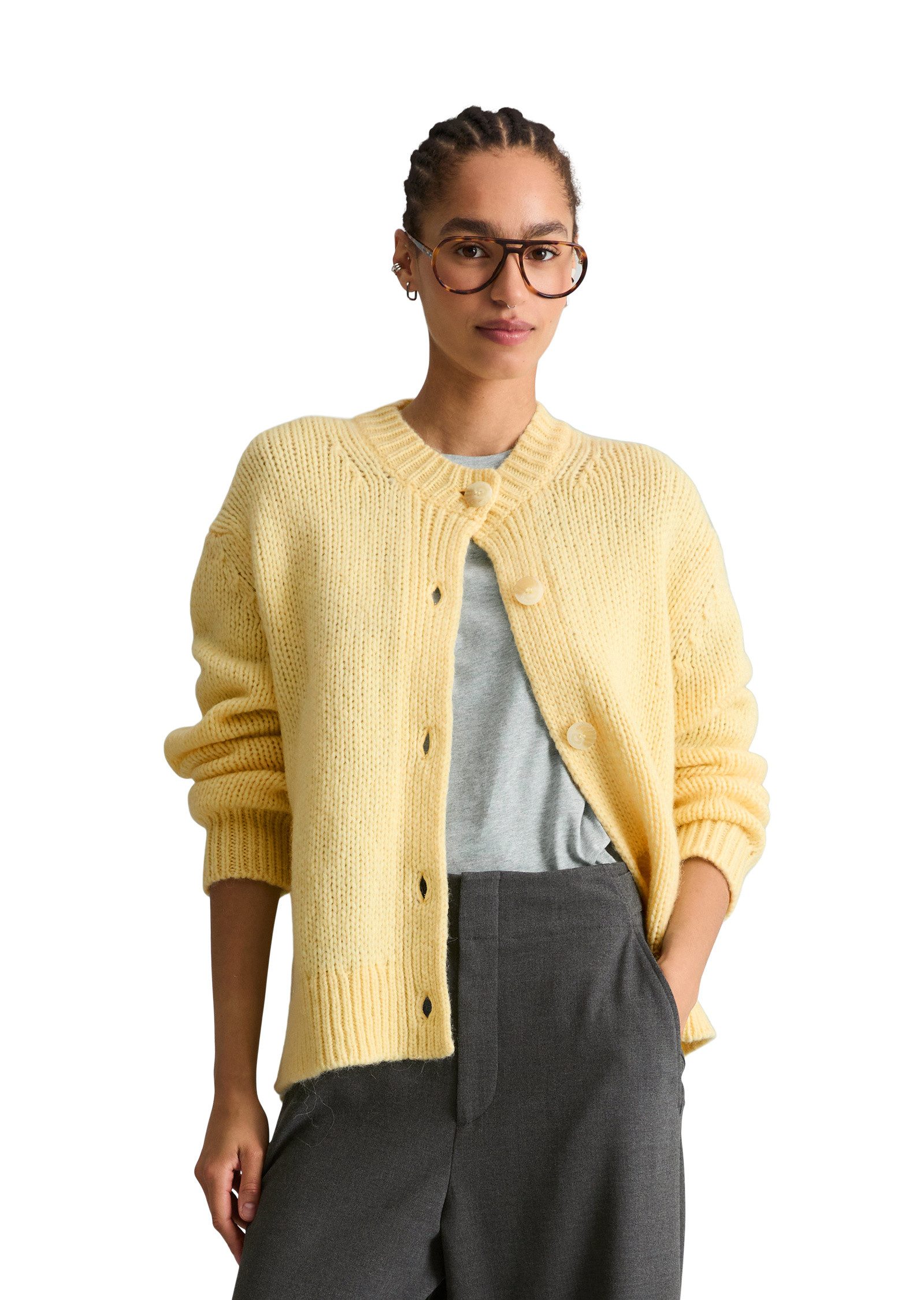 Marc O'Polo DENIM Cardigan aus kuscheligem Schurwolle-Alpaka-Mix