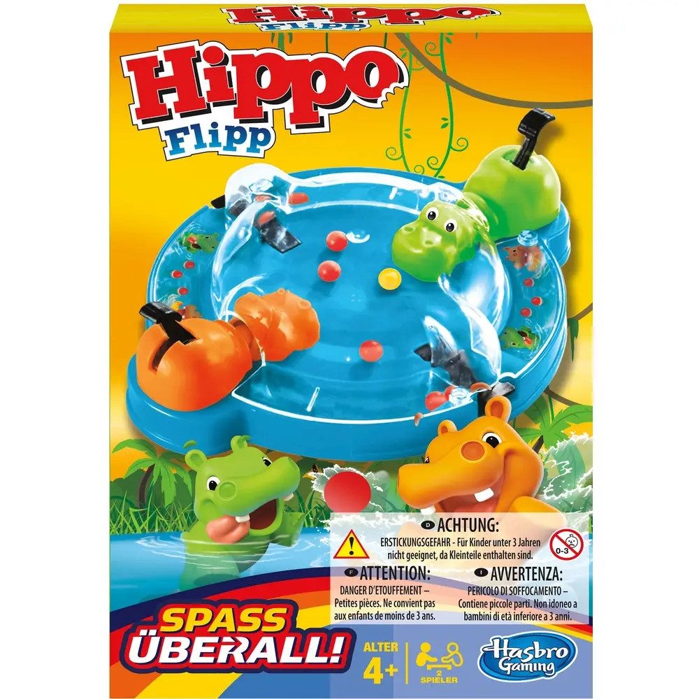 Spiel Hasbro B1001100 Hippo Flipp Kompakt, für 2 Spieler, ab 4 Jahren
