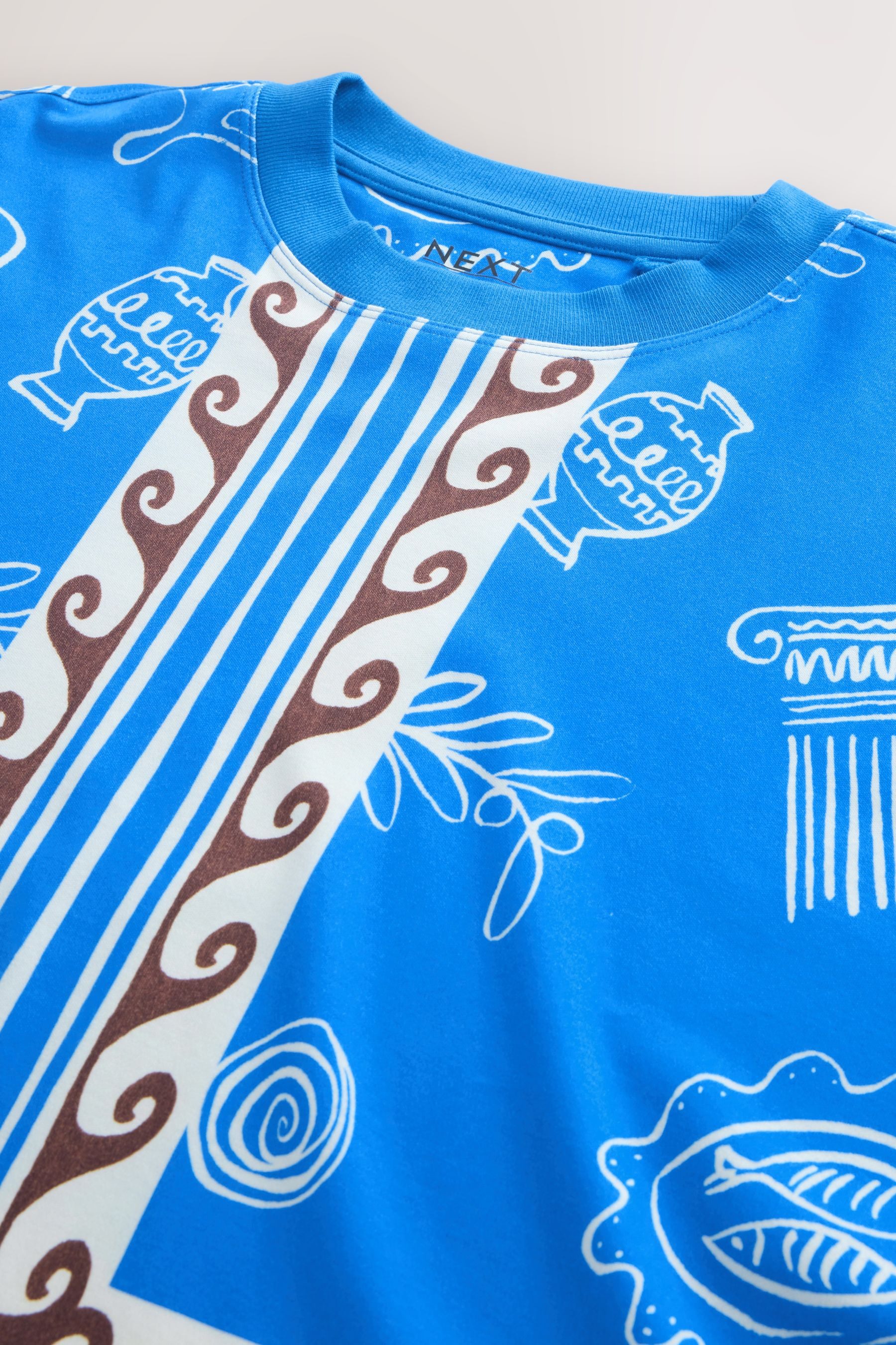 Next T-Shirt Kastiges Relaxed Fit Oversized-T-Shirt, Baumwolle (1-tlg)