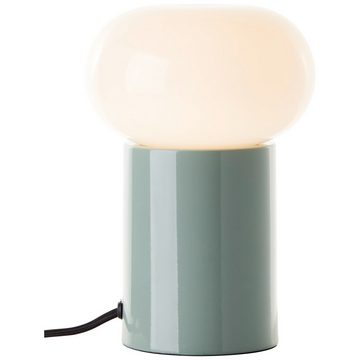 Lightbox Tischleuchte, ohne Leuchtmittel, Tischleuchte mit weißem Glas, 22 cm Höhe, E27, grün