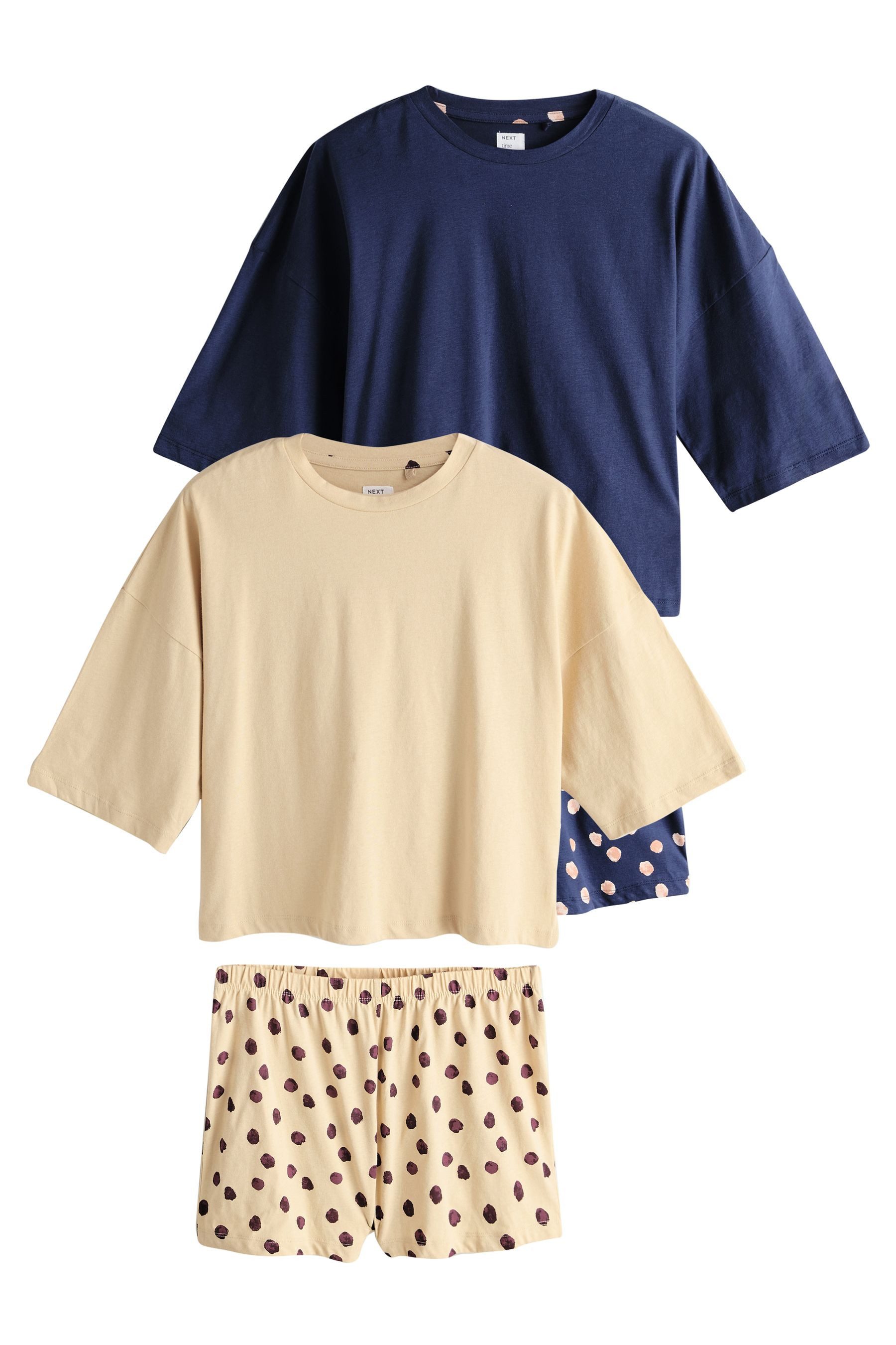 Pyjama Kurzärmliger Pyjama aus Baumwolle, 2er-Pack