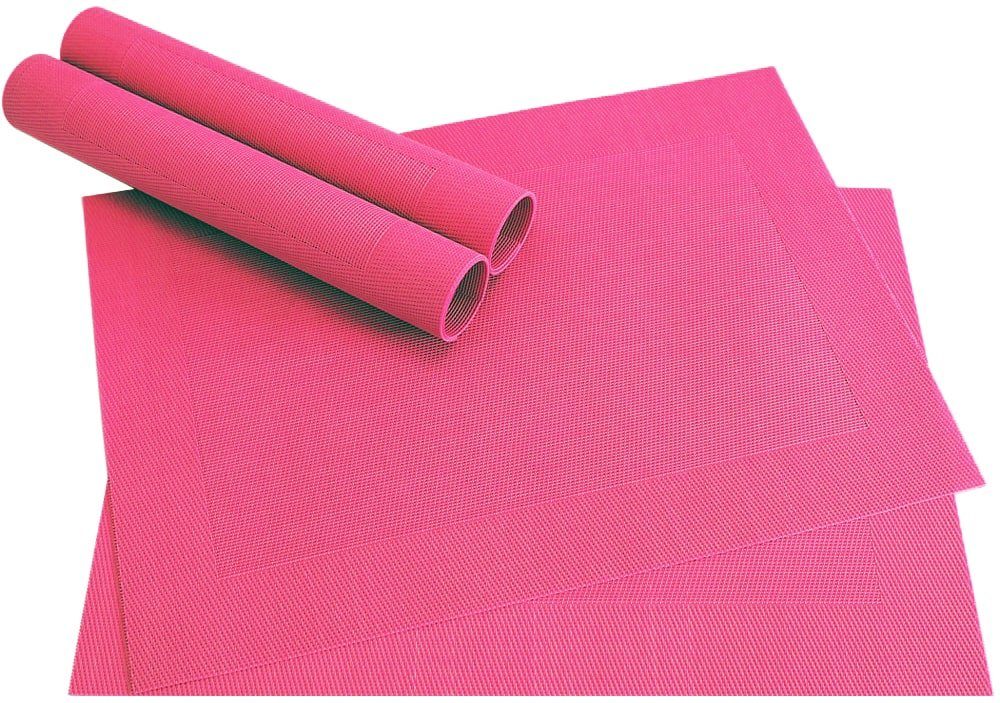 Platzset, Tischset BORDA Tischset pink 4 Stk. 45 cm, matches21 HOME & HOBBY, (4-St)