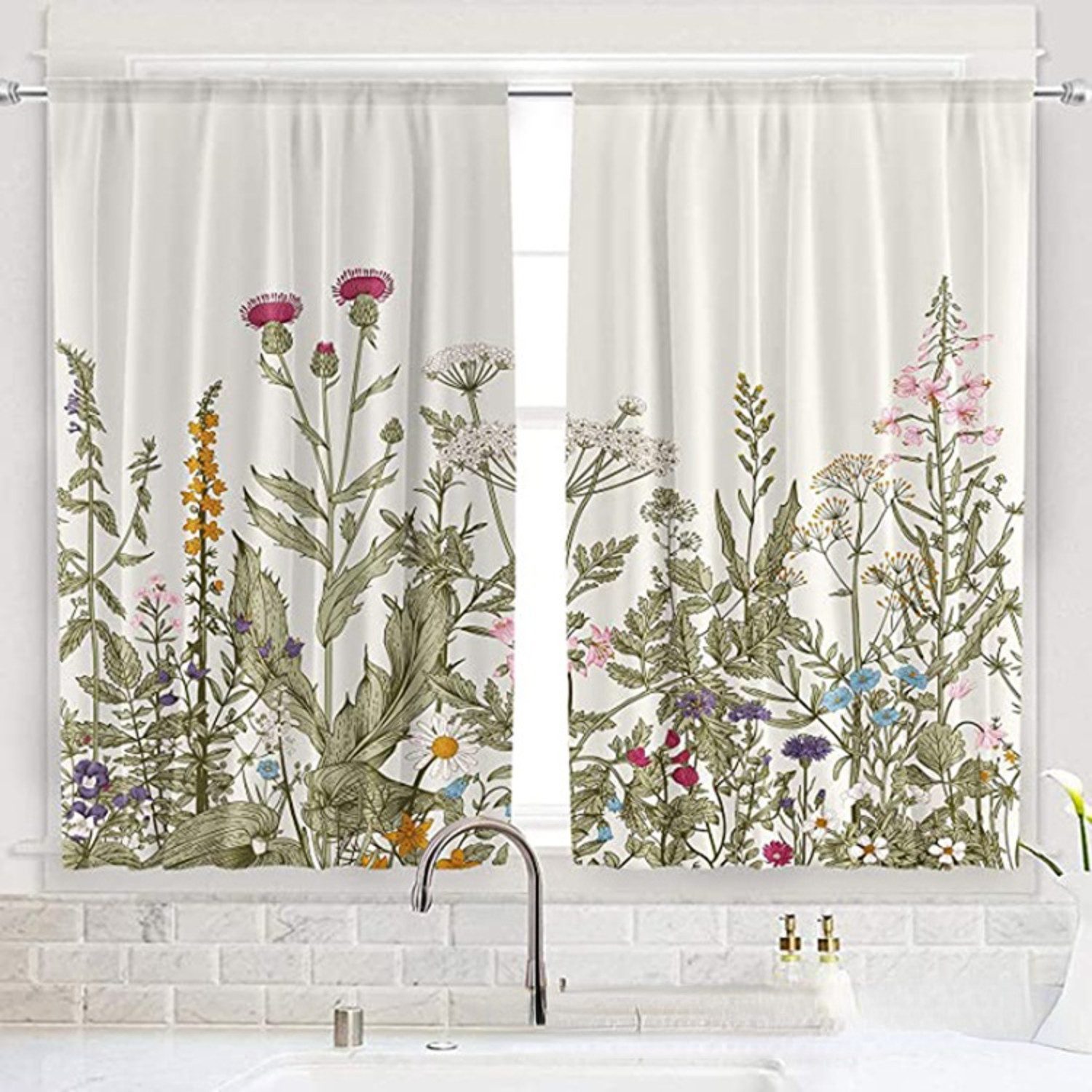 BYSURE Gardine (2 St), Scheibengardine Bistrogardine Küchengardinen 2er Set günstig online kaufen