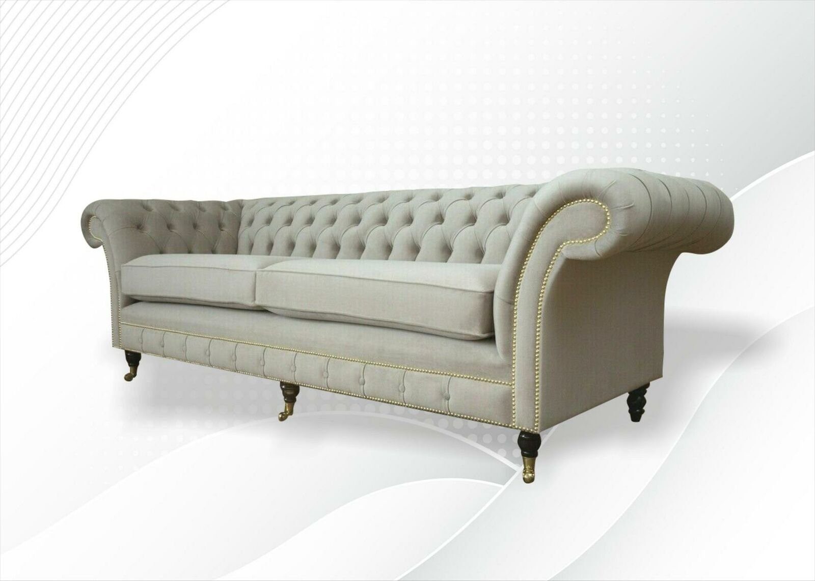 JVmoebel Chesterfield-Sofa, Klassische Möbel Couchen Neu Sofa Textil Couch Leder Sofas Chesterfield Polster