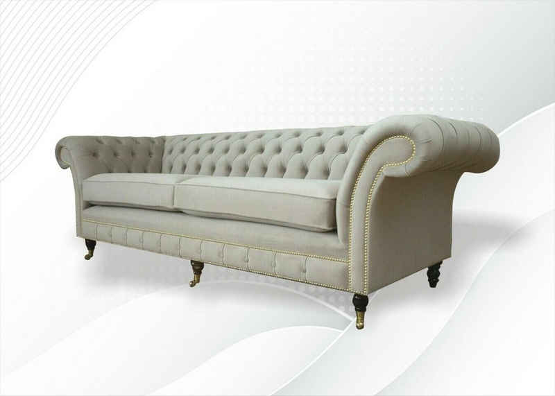 JVmoebel Chesterfield-Sofa, Klassische Möbel Chesterfield Sofa Couch Polster Sofas Couchen Textil Leder Neu