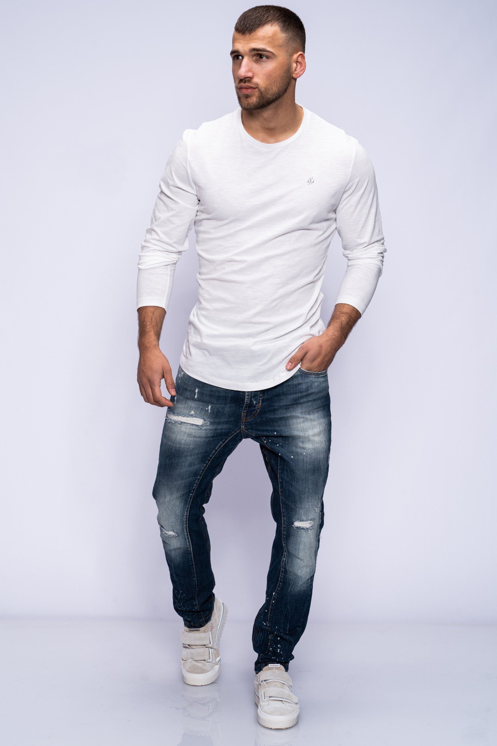 Jack & Jones Langarmshirt BAS TEE LS CREW NECK