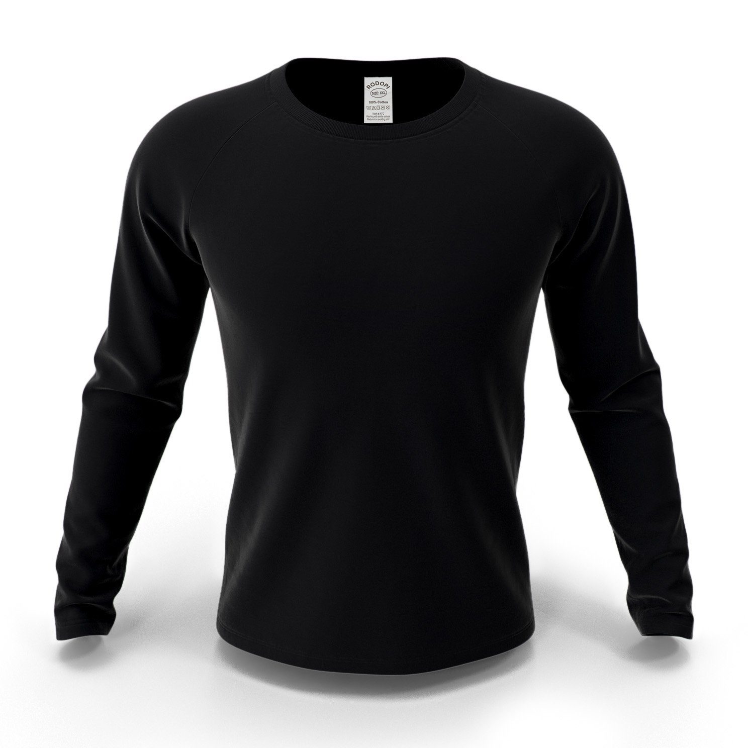 FSH Longsleeve Longsleeve Langarmshirt T-Shirt Langarm Unisex Baumwolle S-3XL schwarz