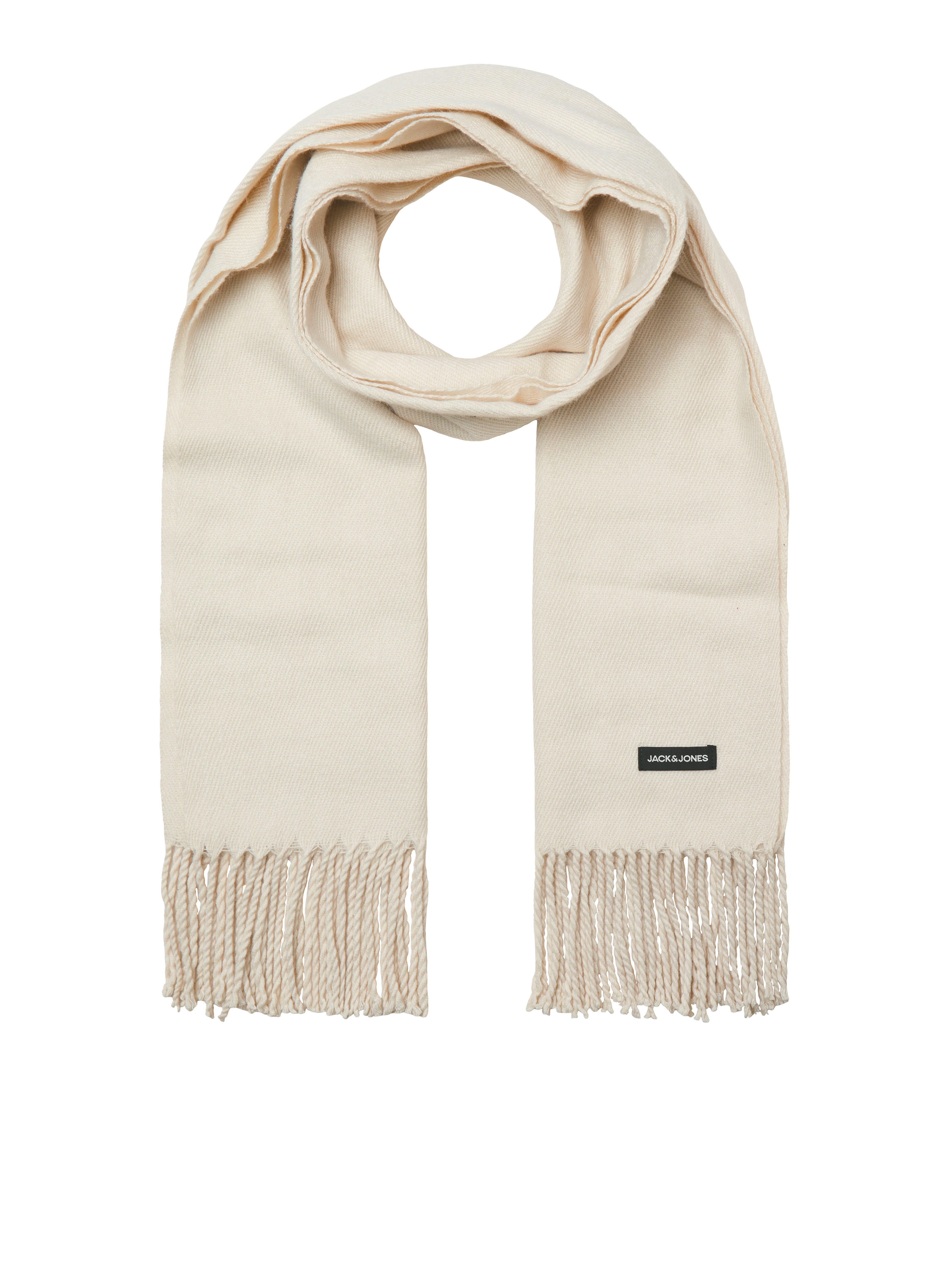 Jack & Jones Strickschal JACSOLID WOVEN SCARF NOOS, Kunstfaser, mit Fransen