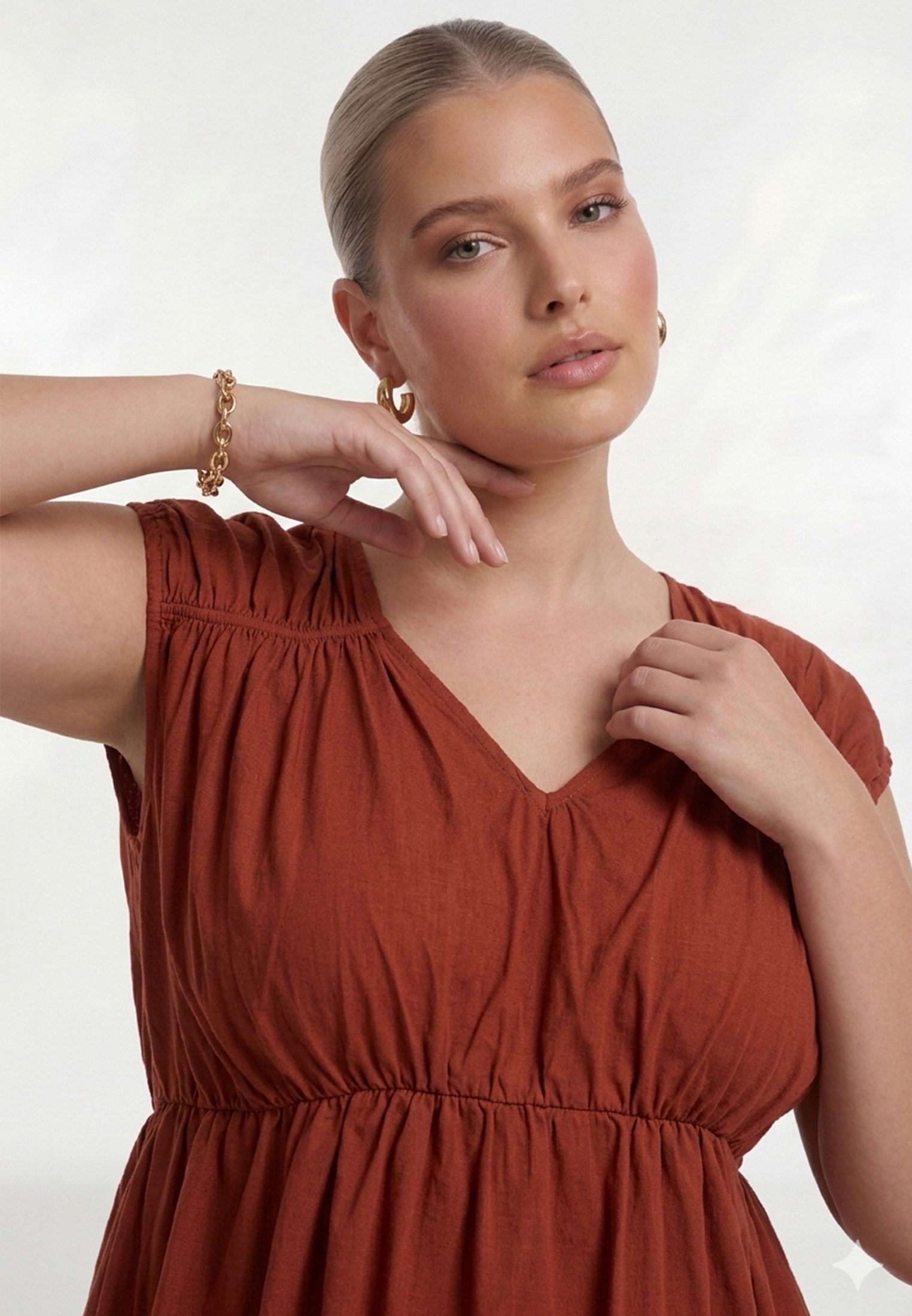 YOEK Tunika Damen Tunika mit Kurzarm