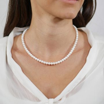 trendor Perlenkette Perlenkette Süßwasser-Zuchtperlen 5-6 mm