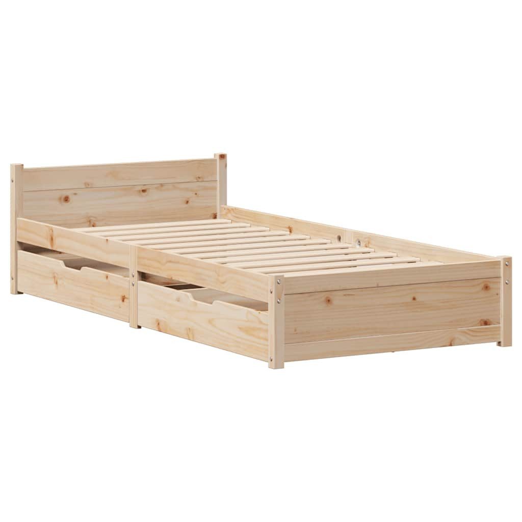vidaXL Bett Massivholzbett ohne Matratze 75x190 günstig online kaufen