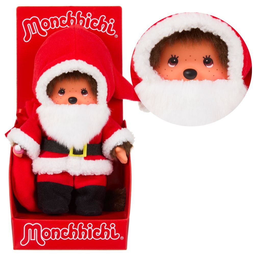 Monchhichi Plüschfigur Junge im Weihnachtsmann-Outfit 20 cm Monchhichi Puppe Fashion