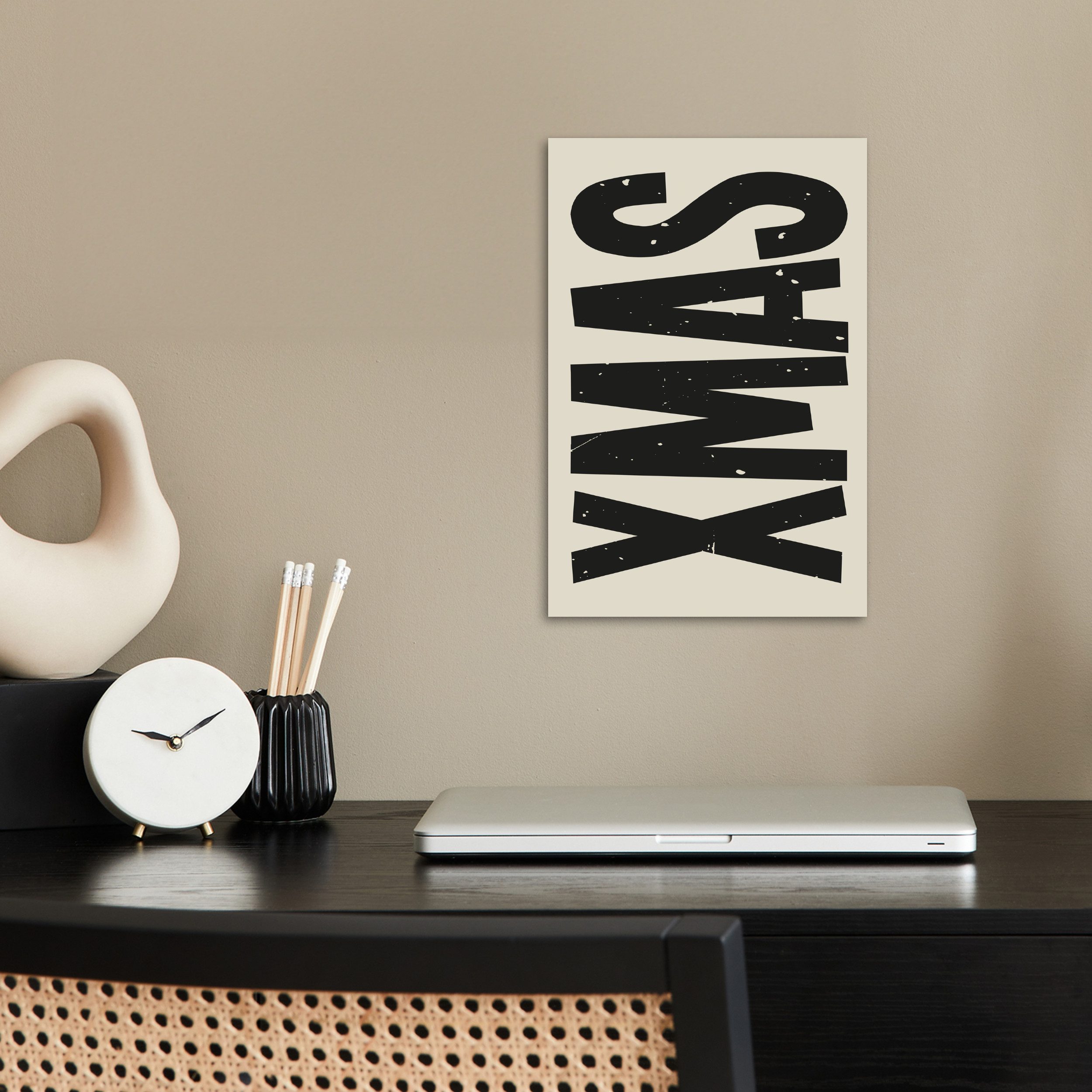 MuchoWow Poster Weihnachten - Weihnachten - Japandi - Beige, (1 St), Poster günstig online kaufen