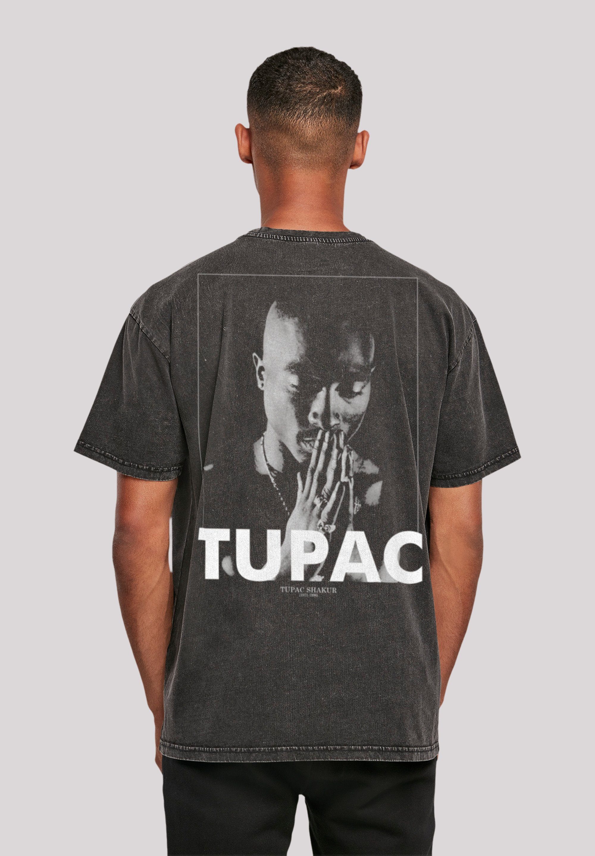 F4NT4STIC T-Shirt Tupac Shakur Praying Print schwarz